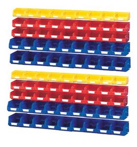 90 Piece Plastic Bin Kit Bott Plastic Containers | Louvre Panel Containers | Polypropylene Containers 13031105 